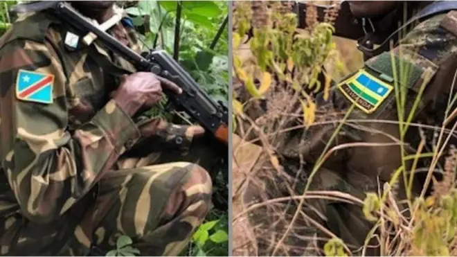 Ibimenyetso vy'ingabo z'Urwanda na RDC