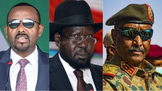 ቀ/ሚ ኣቢይ ኣሕመድ - ፕረዚደንት ሳልቫ ኬር - ጀነራል ኣል ቡርሃን