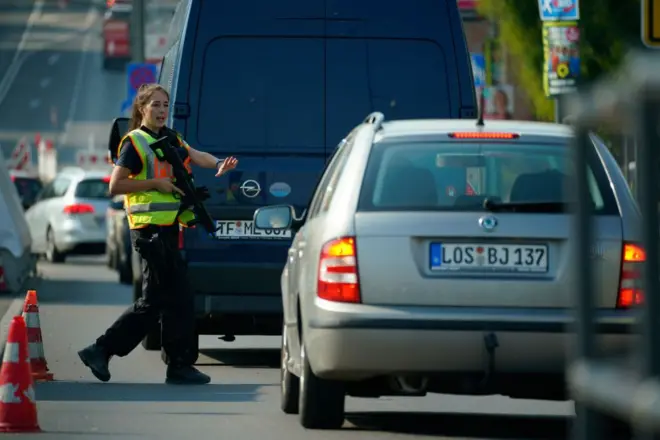 Eylül ayında Polonya - Almanya sınırında yapılan kontrol