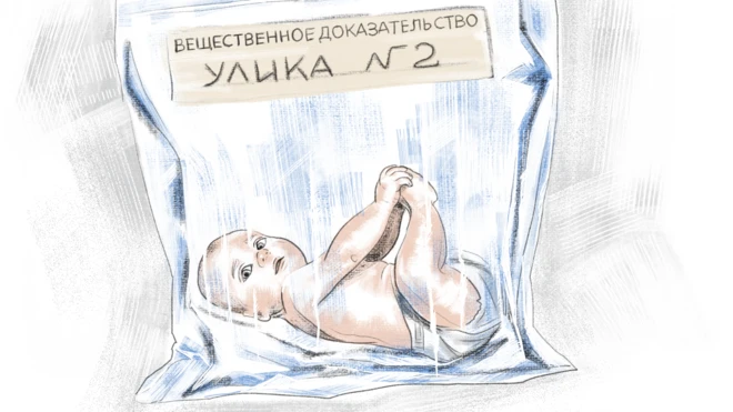 младенец в упаковке - рисунок