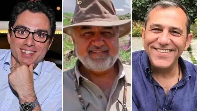 (من اليسار إلى اليمين) سياماك نمازي ومراد طهباز وعماد شرقي