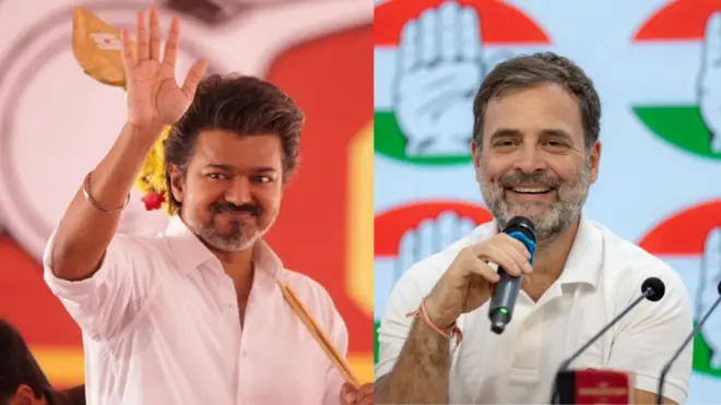 విజయ్, రాహుల్ గాంధీ, టీవీకే, కాంగ్రెస్