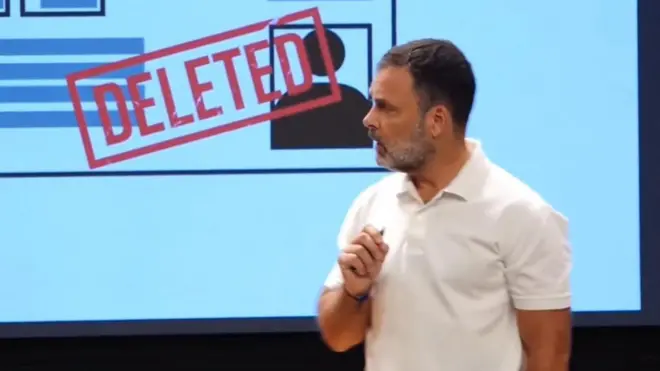 राहुल गांधी ने कहा है कि विपक्ष जहां मजबूत था वहां वोटरों के नाम हटाए गए. 