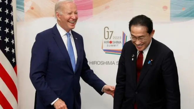 জি-সেভেন বৈঠকে প্রেসিডেন্ট বাইডেন ও জাপানের প্রধানমন্ত্রী ফুমিও কিশিদা