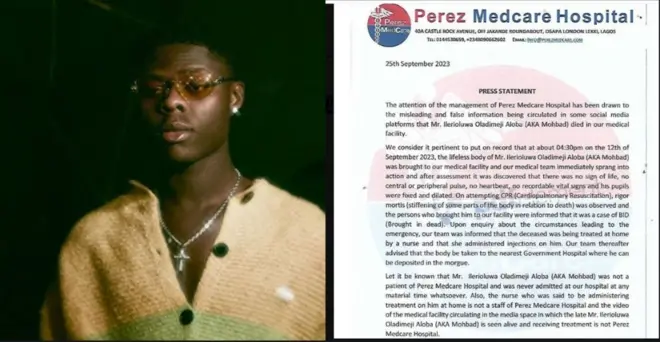 Mohbad, Prez Medcare Hospital