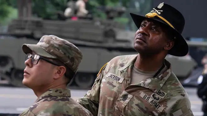 Washington'daki geçit töreninden bir kare (14 Haziran)