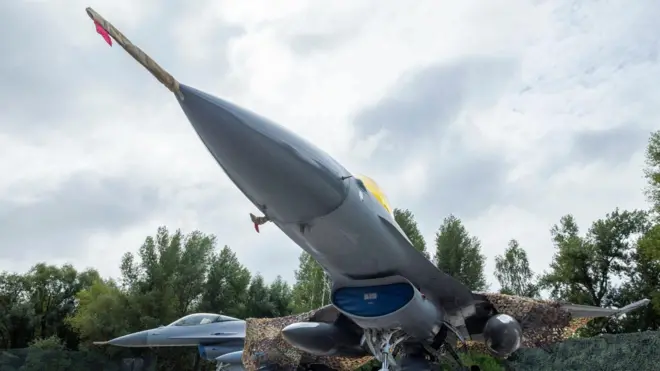 Украинский истребитель F-16 (4 августа 2024 года)