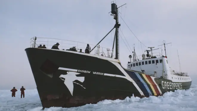 Rainbow Warrior, fotografiado en 1982