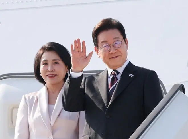 이재명 대통령과 부인 김혜경 여사