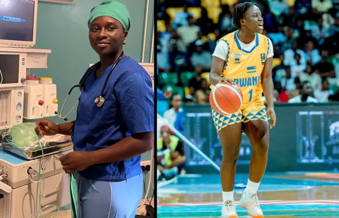 Odile Tetero mu myambaro ibiri y'imyuga ye yombi