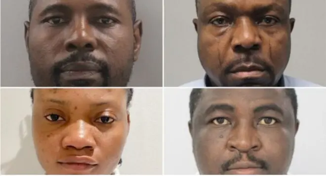 Aworan awọn ọmọ Naijiria to dero ọgba ẹwọn nilẹ UK