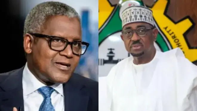 Aliko Dangote wọ kootu ati tai sọrun, nigba ti Farouk Ahmed wọ agbada funfun, o si tun de fila
