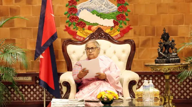 प्रधानमन्त्री सुशीला कार्की सरकारी निवास बालुवाटारमा। 