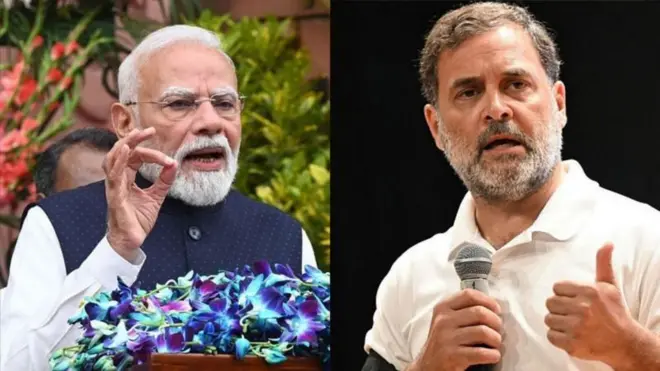 पंतप्रधान नरेंद्र मोदी आणि राहुल गांधी