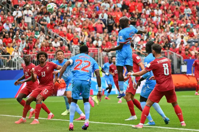 الكونغو تحرز هدف التعادل أمام البرتغال في نهاية الشوط الأول 1-1