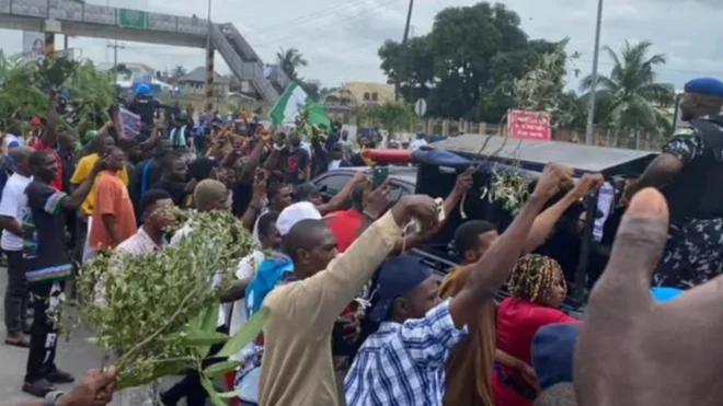 Police charge End bad governance protesters wit treason