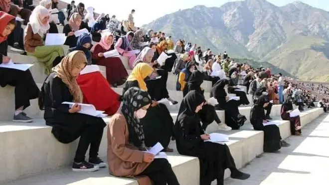 س﻿ال گذشته صدها داوطبان زن در کنکور ورودی دانشگاه‌ها در پنجشیر شرکت کردند