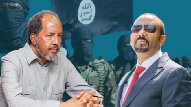 ፕረዚደንት ሓሰን ሸኽ መሓመድን ቀዳማይ ሚኒሰተር ኣብዪ ኣሕመድን