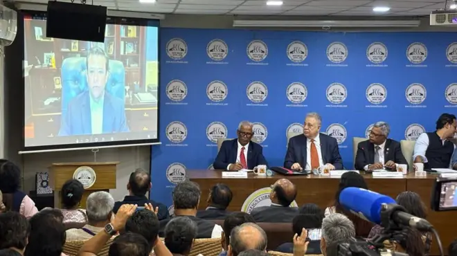 বুধবার সন্ধ্যায় দিল্লির ফরেন করেসপন্ডেন্টস ক্লাবের সংবাদ সম্মেলন