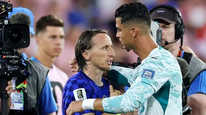 Luka Modric y Cristiano Ronaldo
