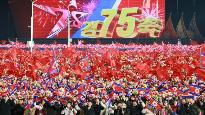 Celebración del 75 aniversario de Corea del Norte