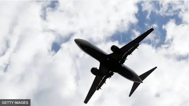 Aworan ọkọ baaluu to wa loju ofurufu