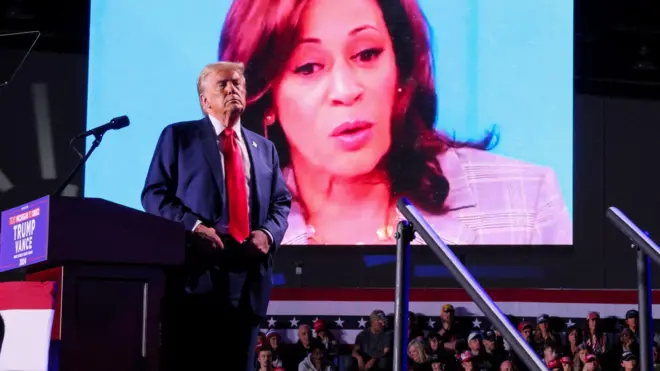 کامالا هریس و دونالد ترامپ در رقابتی شانه‌به‌شانه هستند