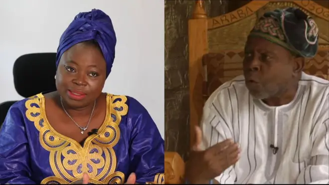 Aworan Yetunde Ẹlẹbuibọn pẹlu baba rẹ, Oloye Yẹmi Ẹlẹbuibọn.