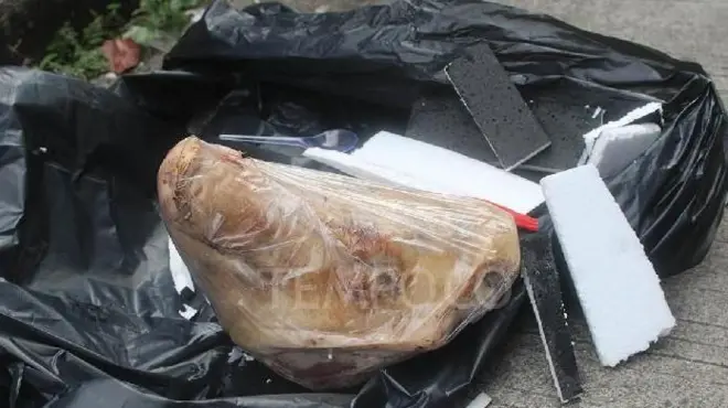 Paket berisi kepala babi yang ditujukan kepada wartawan Tempo, Francisca Christy Rosana di kantor Tempo, Palmerah, Jakarta, 20 Maret 2025.