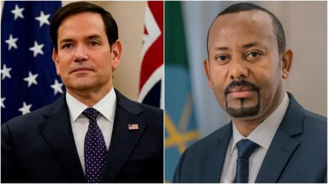 የውጭ ጉዳይ ሚኒስትር ማርኮ ሩቢዮ እና ጠ/ሚ ዐቢይ አሕመድ