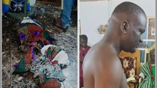 Aworan yii ṣafihan awọn aṣọ kan nilẹẹlẹ, ati Ọba Ekundayo Olorunninbe Bakare lapa ọtun. Kabiyesi naa ko wọ aṣọ kankan, ẹgbẹ lo kọ si kamẹra ninu aworan yii. Awọn ọkunrin meji kan naa wa han diẹ ninu fọto naa.