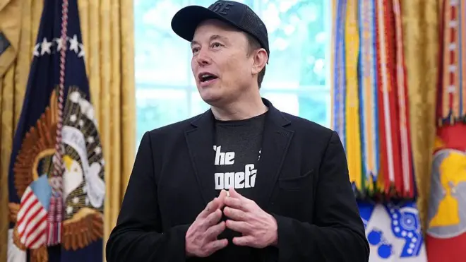 Tesla CEO Elon Musk in the Oval Office