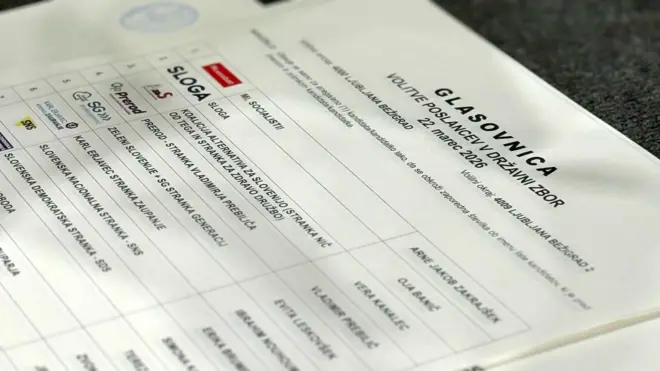 Гласачки листић, Словенија 