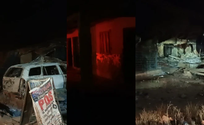 Àwòrán ilé, ọkọ̀ tí wọ́n dáná sun