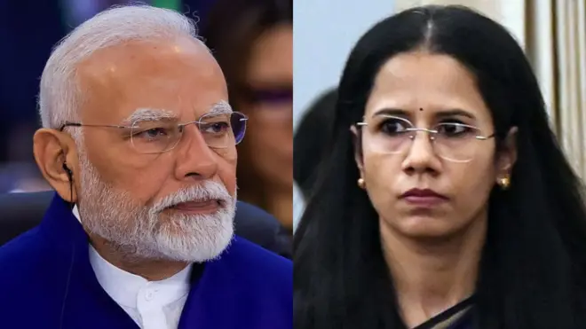 नरेंद्र मोदी आणि निधी तिवारी