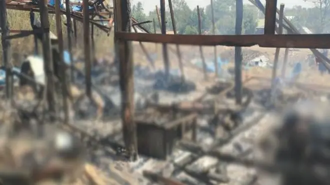 మియన్మార్‌ గ్రామంలో వైమానిక దాడులు