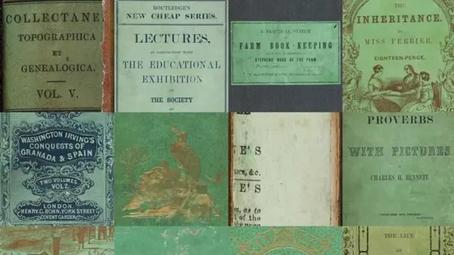 పాత పుస్తకాలు, విషపూరిత రంగులు, ఆకుపచ్చ