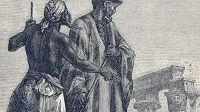 رسم لابن بطوطة خلال زيارته لمصر