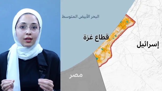 خريطة لقطاع غزة