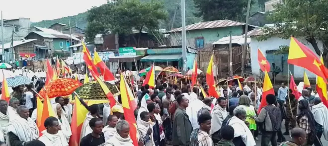 ኣብ እምባኣላጀ ዝተኻየደ ሰልፊ ተቓውሞ