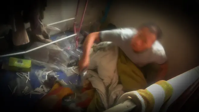 ภาพจากโดรน ก่อนถูกสารวัตรกานต์ใช้ปืนปัดโดรนตก