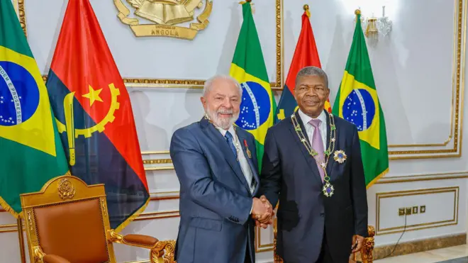 O presidente Luiz Inácio Lula da Silva durante encontro com o presidente angolano, João Lourenço,como jogar nas loterias onlineLuanda, capitalcomo jogar nas loterias onlineAngola