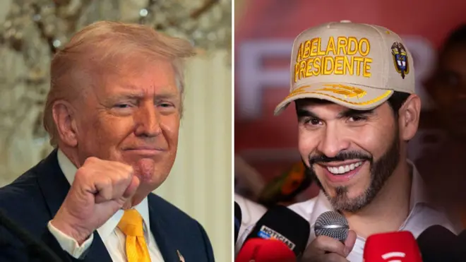 Donald Trump y Ablerado de la Espriella, en una imagen compuesta