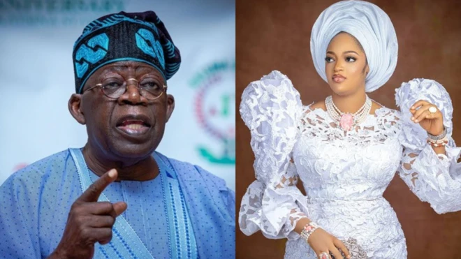 Bola Tinubu ati Naomi Silekunola