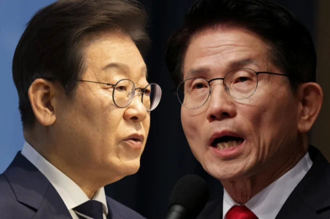 이재명과 김문수 후보