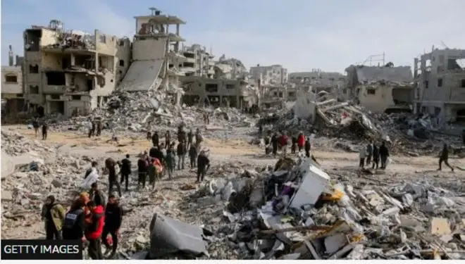 Aworan awọn awoku ile kan ni Gaza.