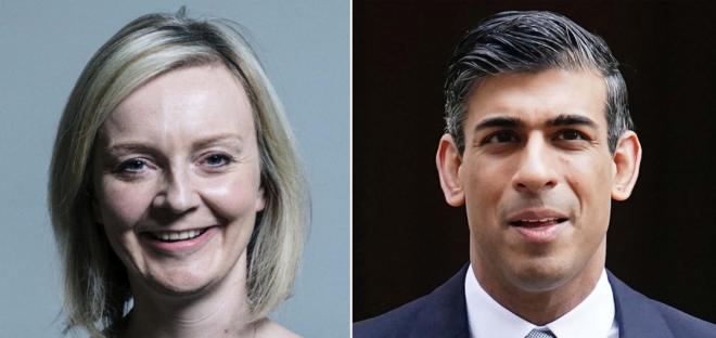 Liz Truss và Rishi Sunak 