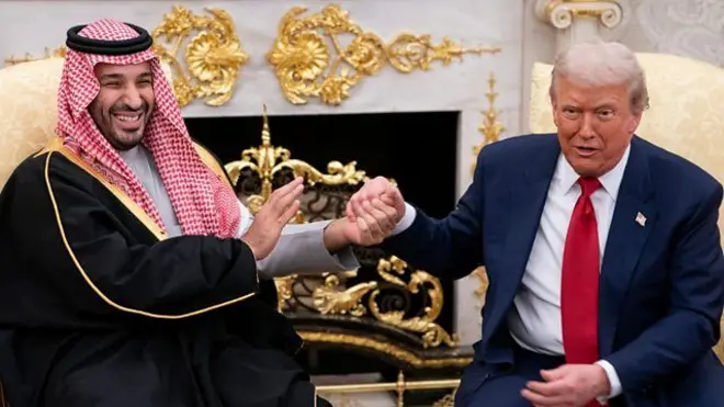 Ilma mootii Sa'uudii Mohammad bin Salmaan fi Doonaald Tiraamp