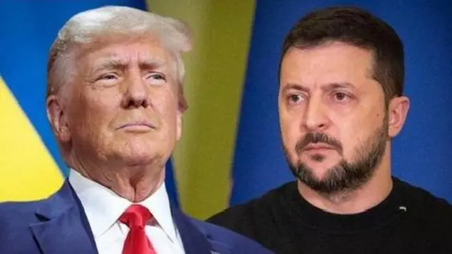 Володимир Зеленський та Дональд Трамп - колаж