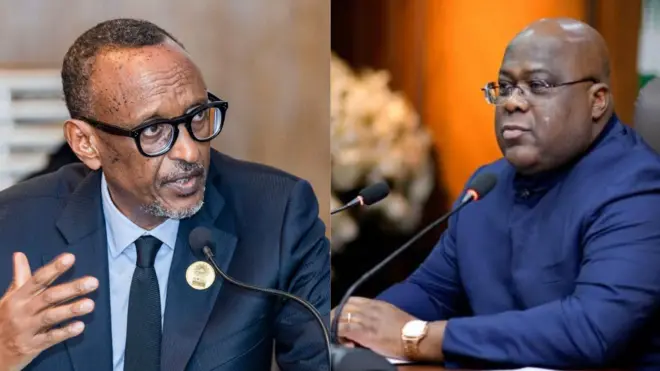 Perezida Kagame na Felix Tshisekedi